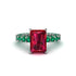 4Ct Radiant Cut Ruby Engagement Ring - Serenity No. 27 image 2