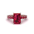 4Ct Radiant Cut Ruby Engagement Ring - Serenity No. 56 image 2
