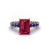 4Ct Radiant Cut Ruby Engagement Ring - Serenity No. 71 image 2