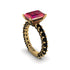 4Ct Radiant Cut Ruby Engagement Ring - Serenity No. 40