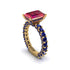4Ct Radiant Cut Ruby Engagement Ring - Serenity No. 70 image 3
