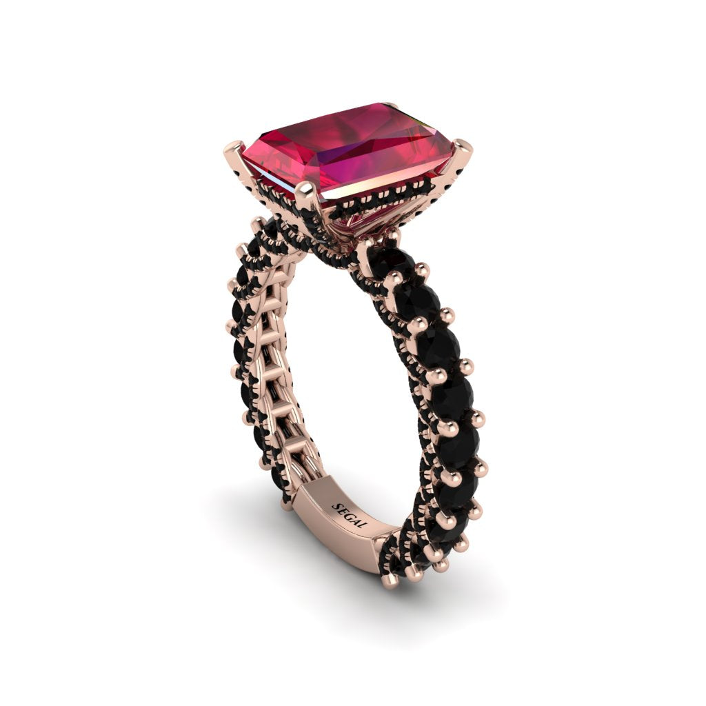 4Ct Radiant Cut Ruby Engagement Ring - Serenity No. 41