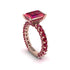 4Ct Radiant Cut Ruby Engagement Ring - Serenity No. 56 image 3
