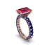 4Ct Radiant Cut Ruby Engagement Ring - Serenity No. 71