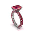 4Ct Radiant Cut Ruby Engagement Ring - Serenity No. 57