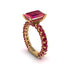 4Ct Radiant Cut Ruby Engagement Ring - Serenity No. 55 image 3