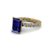 4Ct Radiant Cut Sapphire Engagement Ring - Serenity No. 13 image 1