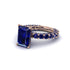 4Ct Radiant Cut Sapphire Engagement Ring - Serenity No. 74 image 1