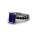 4Ct Radiant Cut Sapphire Engagement Ring - Serenity No. 45 image 1