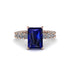 4Ct Radiant Cut Sapphire Engagement Ring - Serenity No. 14 image 2