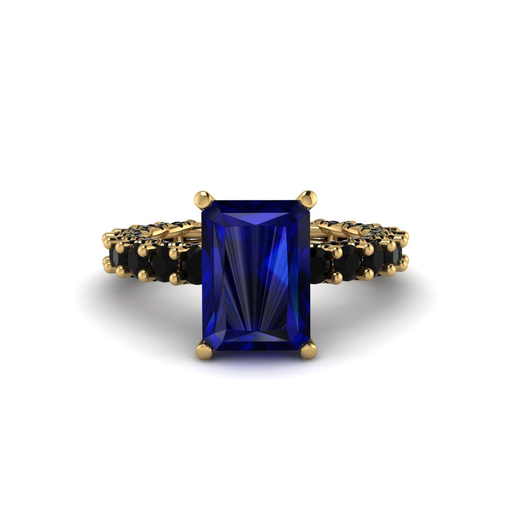4Ct Radiant Cut Sapphire Engagement Ring - Serenity No. 43