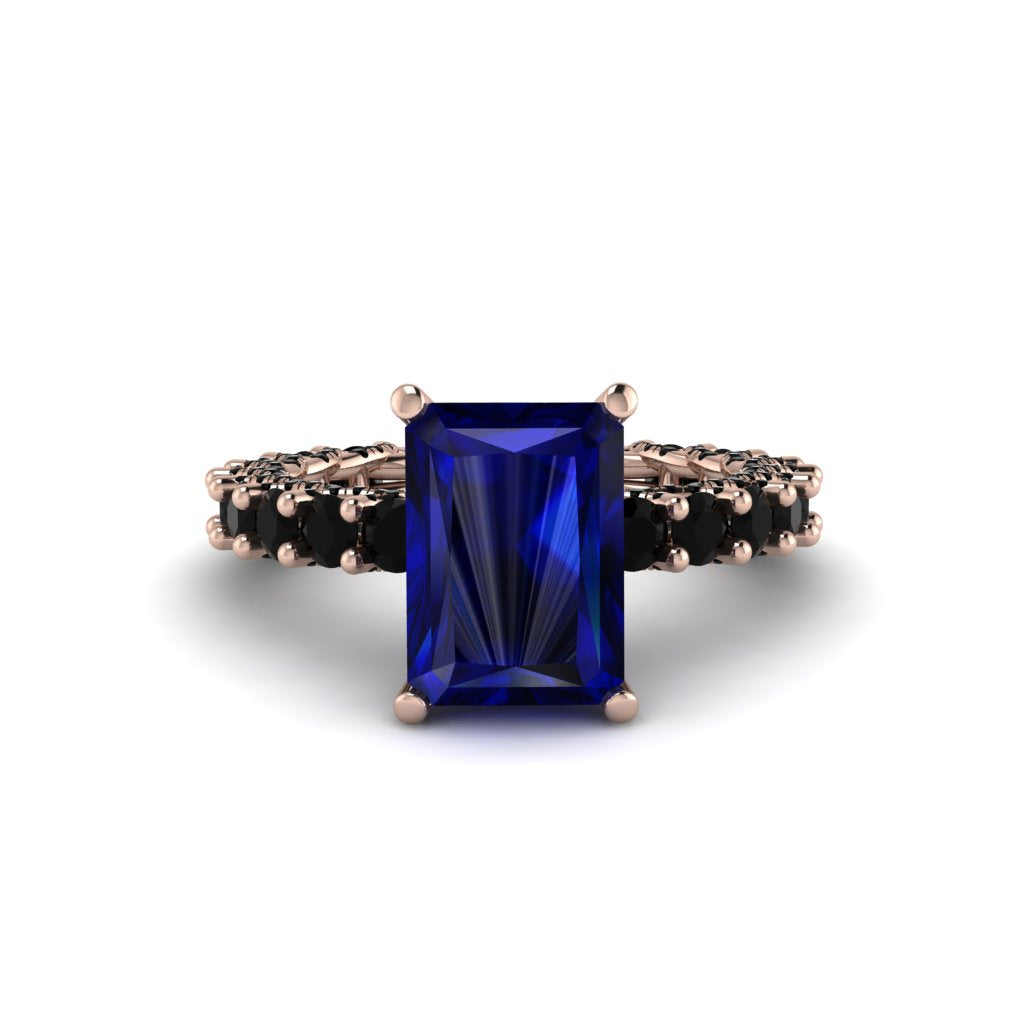 4Ct Radiant Cut Sapphire Engagement Ring - Serenity No. 44