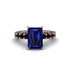 4Ct Radiant Cut Sapphire Engagement Ring - Serenity No. 44 image 2
