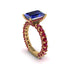 4Ct Radiant Cut Sapphire Engagement Ring - Serenity No. 58 image 3