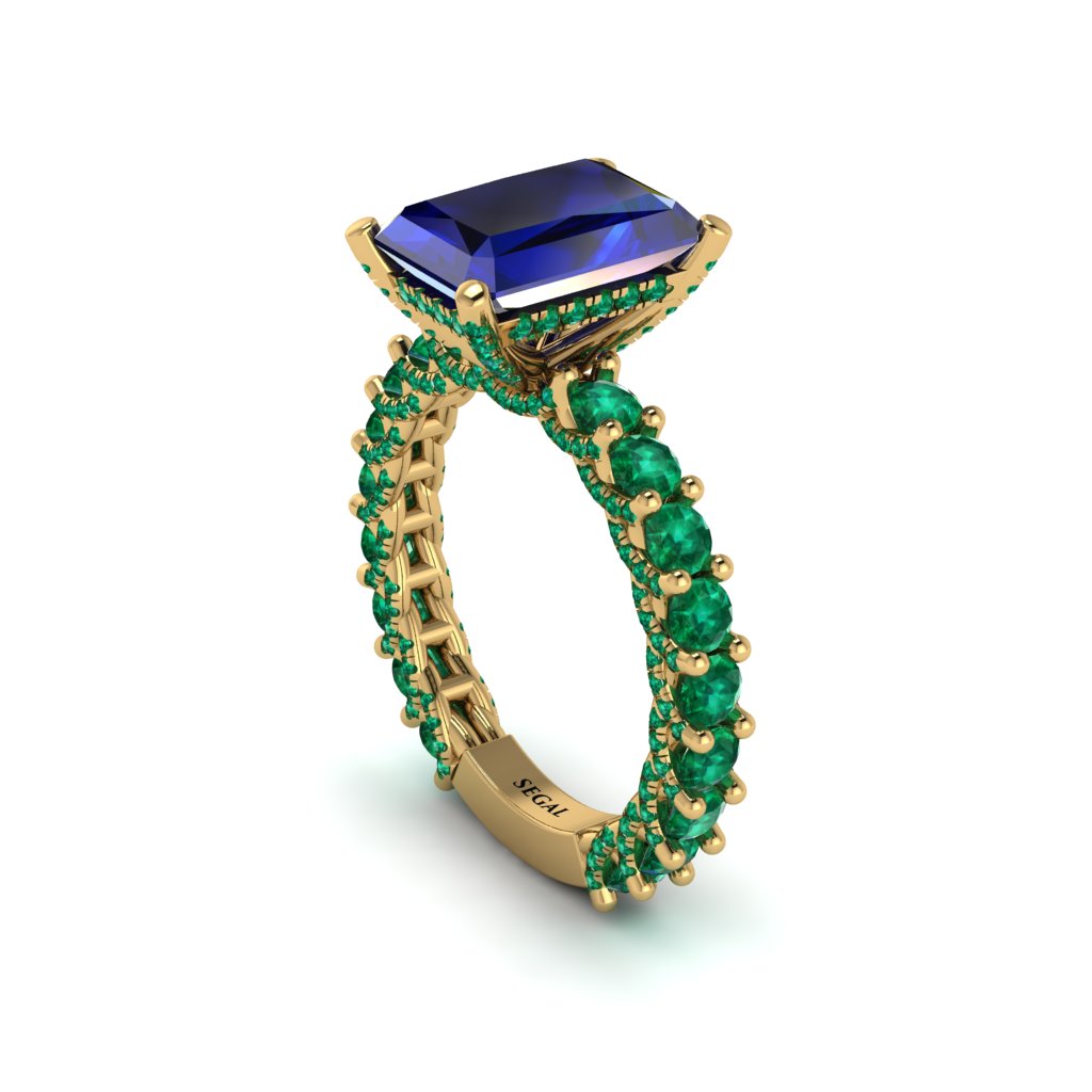 4Ct Radiant Cut Sapphire Engagement Ring - Serenity No. 28