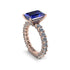 4Ct Radiant Cut Sapphire Engagement Ring - Serenity No. 14 image 3