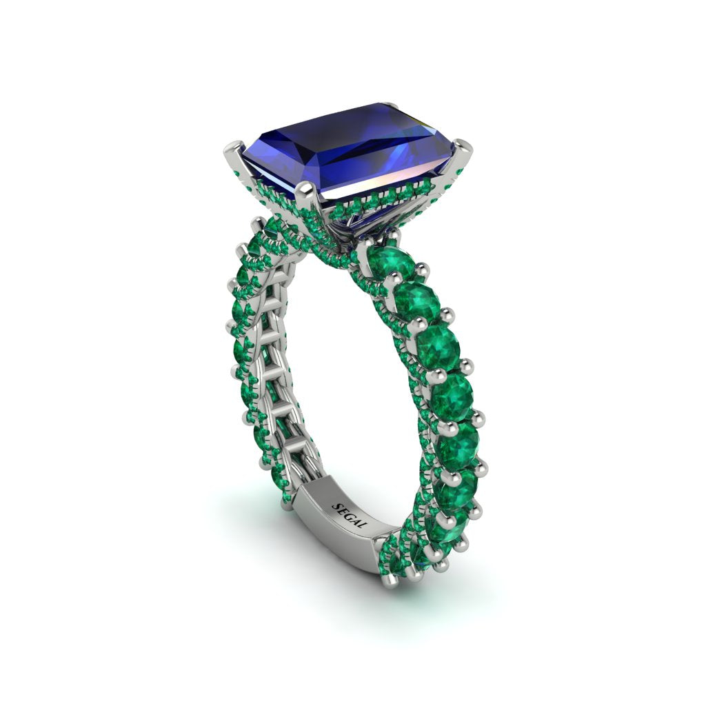 4Ct Radiant Cut Sapphire Engagement Ring - Serenity No. 30