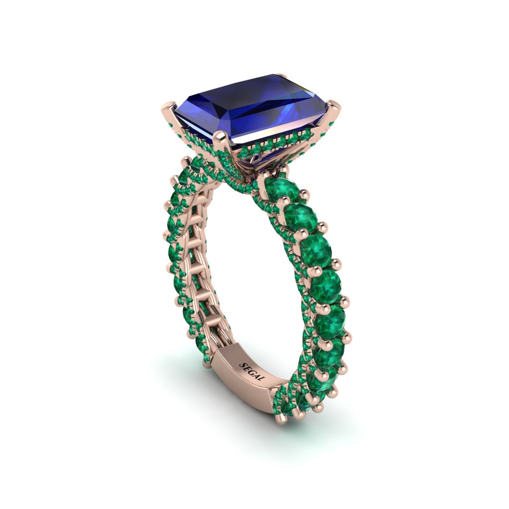 4Ct Radiant Cut Sapphire Engagement Ring - Serenity No. 29