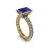 4Ct Radiant Cut Sapphire Engagement Ring - Serenity No. 13 image 3