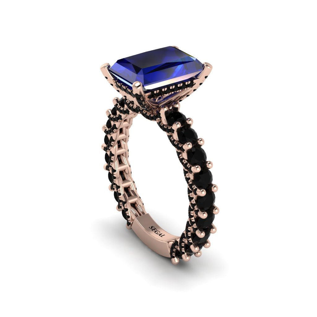 4Ct Radiant Cut Sapphire Engagement Ring - Serenity No. 44