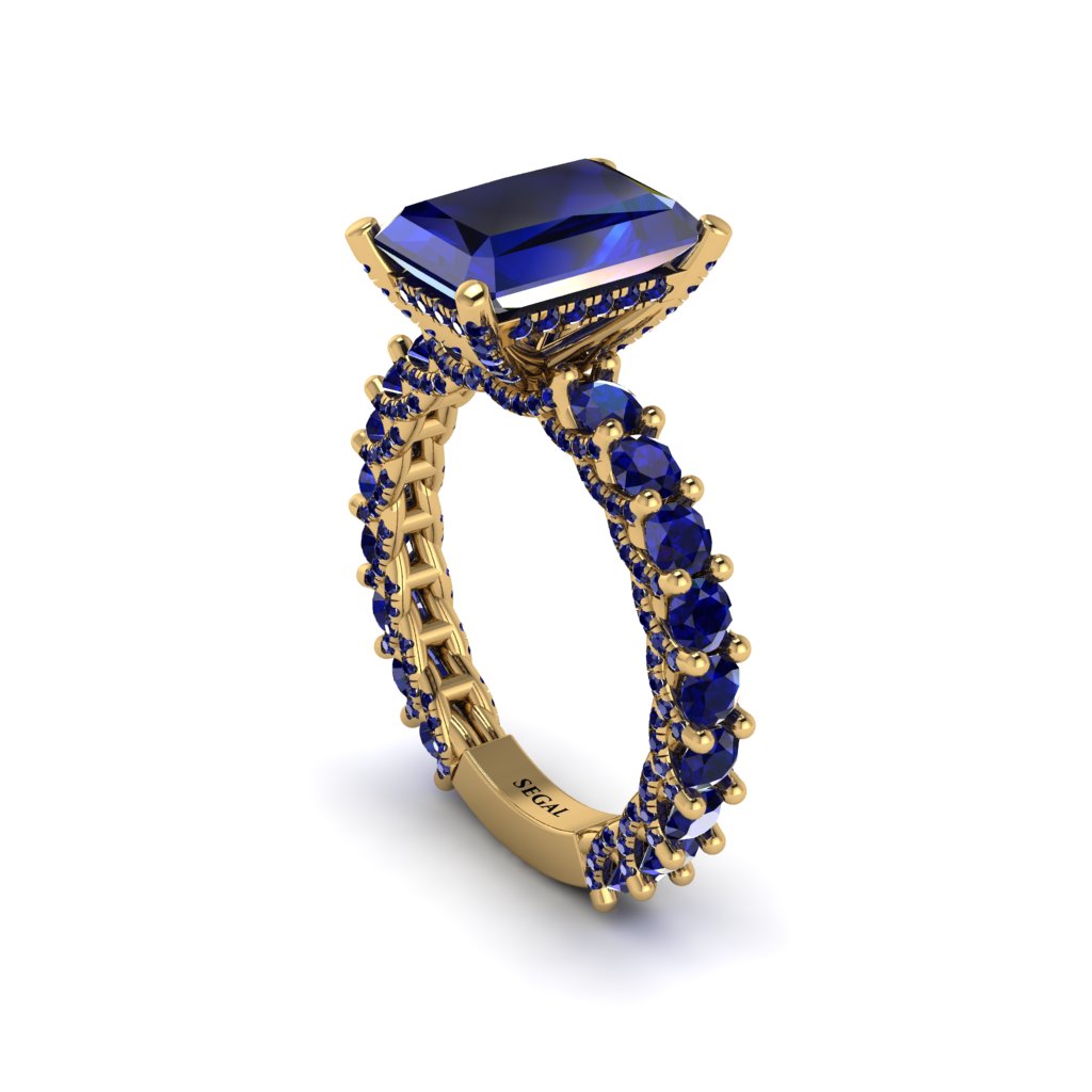 4Ct Radiant Cut Sapphire Engagement Ring - Serenity No. 73
