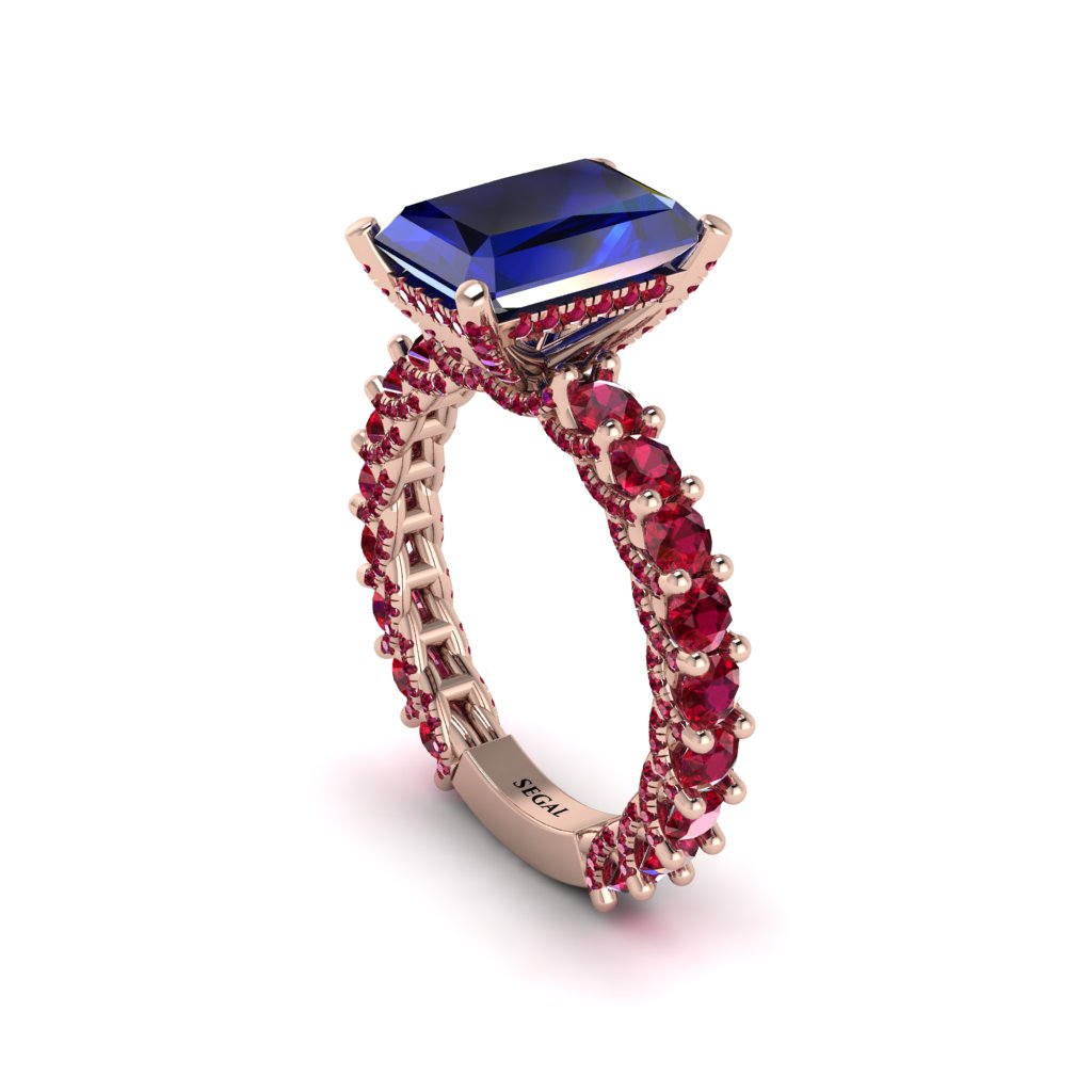 4Ct Radiant Cut Sapphire Engagement Ring - Serenity No. 59