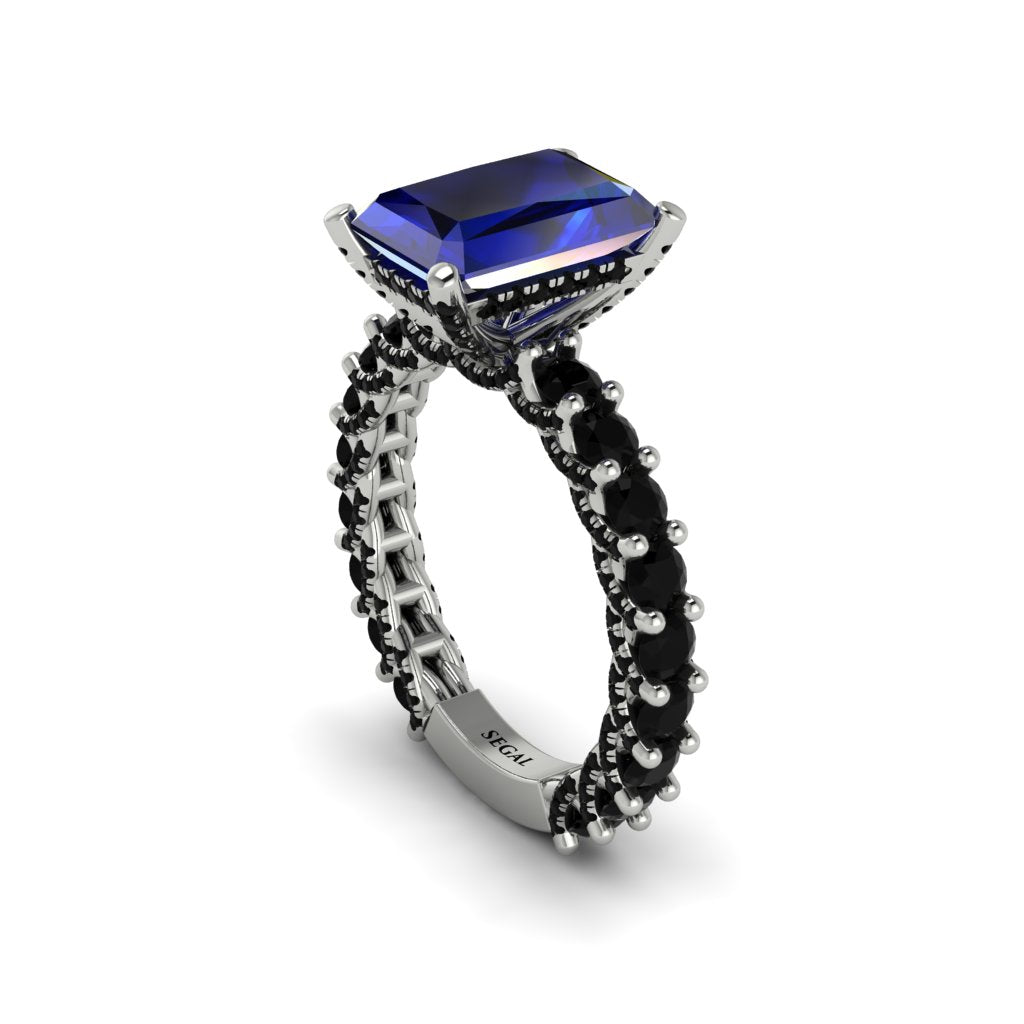 4Ct Radiant Cut Sapphire Engagement Ring - Serenity No. 45