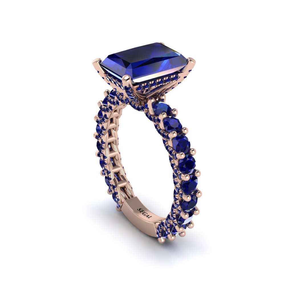 4Ct Radiant Cut Sapphire Engagement Ring - Serenity No. 74