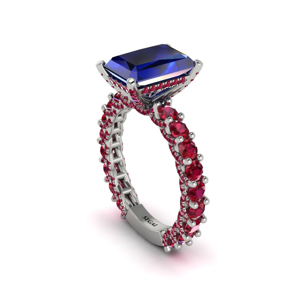 4Ct Radiant Cut Sapphire Engagement Ring - Serenity No. 60