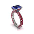 4Ct Radiant Cut Sapphire Engagement Ring - Serenity No. 60 image 3