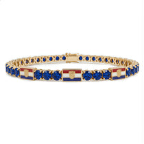 Sapphire Tennis Bracelet with Croatia Flag no. 13 image 1