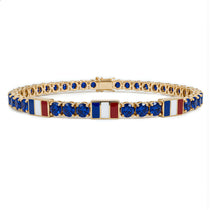 Sapphire Tennis Bracelet with France Flag no. 13 image 1