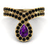 Amethyst Pear Shape Stacking Bridal Set - Emilia No. 307 image 1