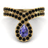 Tanzanite Pear Shape Stacking Bridal Set - Emilia No. 207 image 1