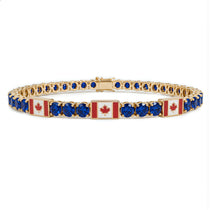Sapphire Tennis Bracelet with Canada Flag no. 13 image 1