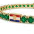 Emerald Tennis Bracelet with Croatia Flag no. 4 image 4