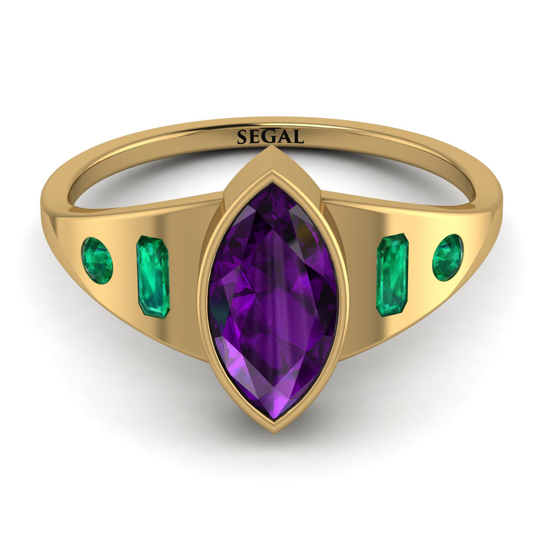 Marquise Bezel Amethyst Ring - Juliana No. 304