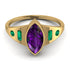 Marquise Bezel Amethyst Ring - Juliana No. 304