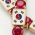 Ruby Tennis Bracelet with South Korea Flag no. 10