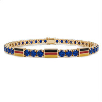 Sapphire Tennis Bracelet with Germany Flag no. 13 image 1