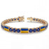 Sapphire Tennis Bracelet with Ukraine Flag no. 13