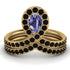 Tanzanite Pear Shape Stacking Bridal Set - Emilia No. 207