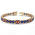 Sapphire Tennis Bracelet with United Kingdom Flag no. 13 image 2