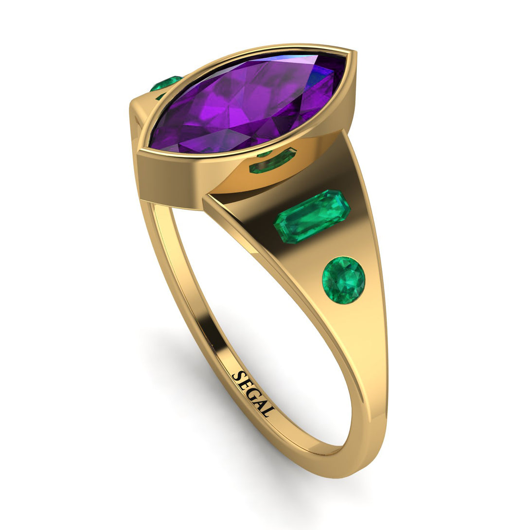 Marquise Bezel Amethyst Ring - Juliana No. 304