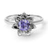 Lotus Flower Solitaire Tanzanite Ring - Lotus no. 203