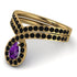 Amethyst Pear Shape Stacking Bridal Set - Emilia No. 307