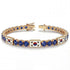 Sapphire Tennis Bracelet with South Korea Flag no. 13 image 2