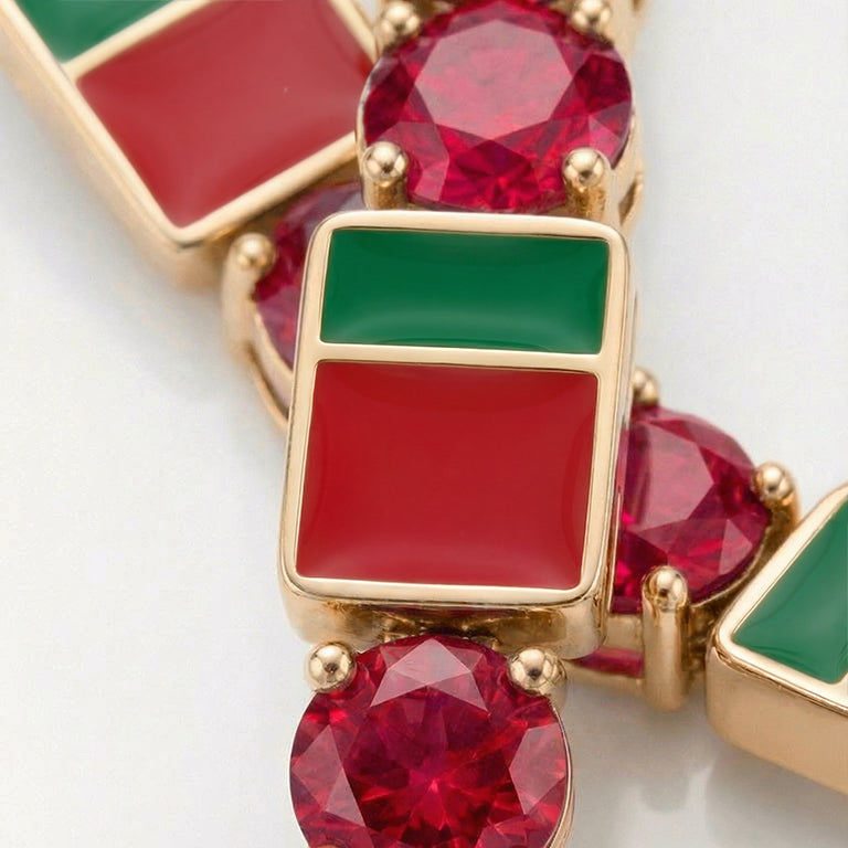 Ruby Tennis Bracelet with Portugal Flag no. 10