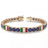 Sapphire Tennis Bracelet with Italy Flag no. 13 image 2