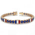 Sapphire Tennis Bracelet with France Flag no. 13 image 2